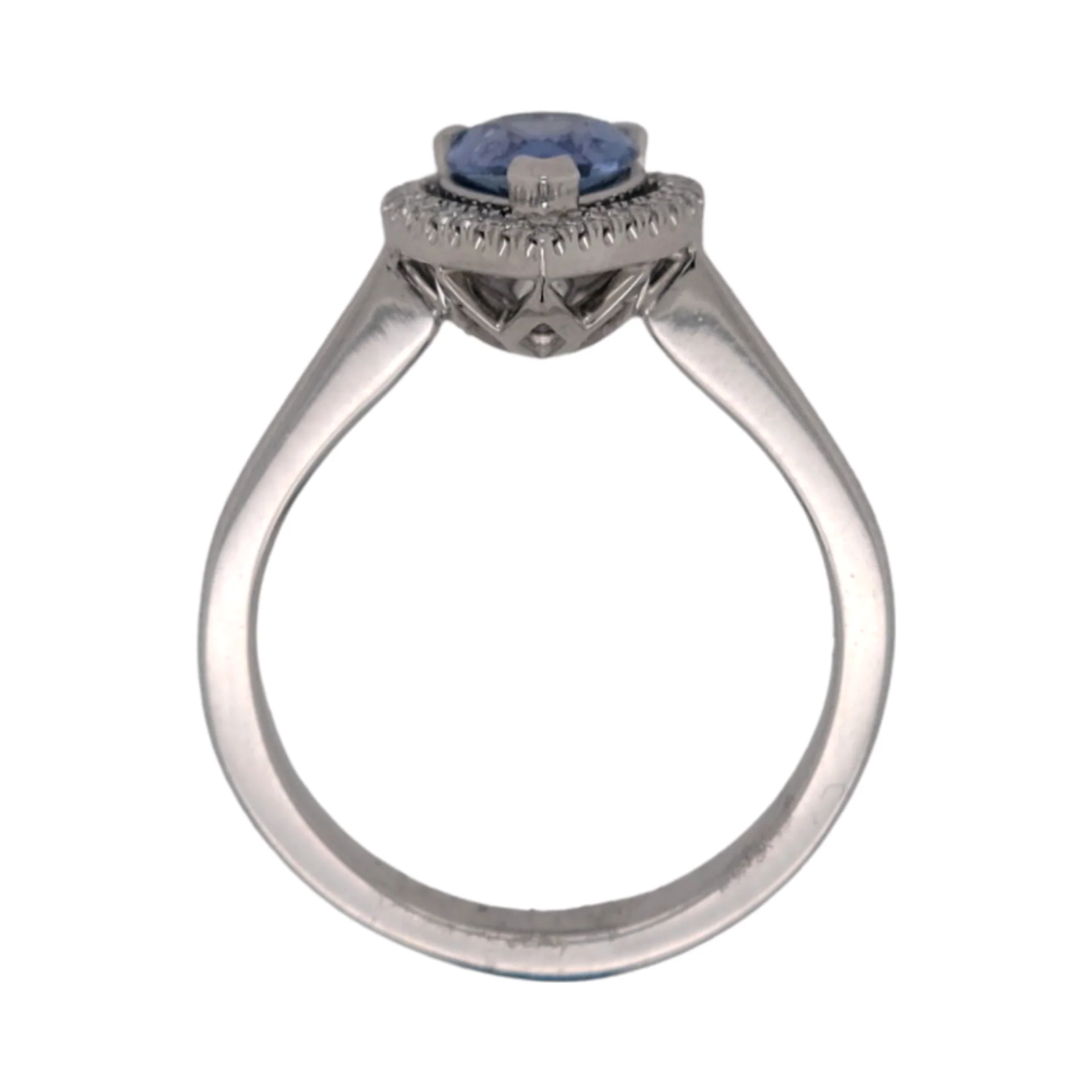 Stormy Pear Halo Ring - Image 3