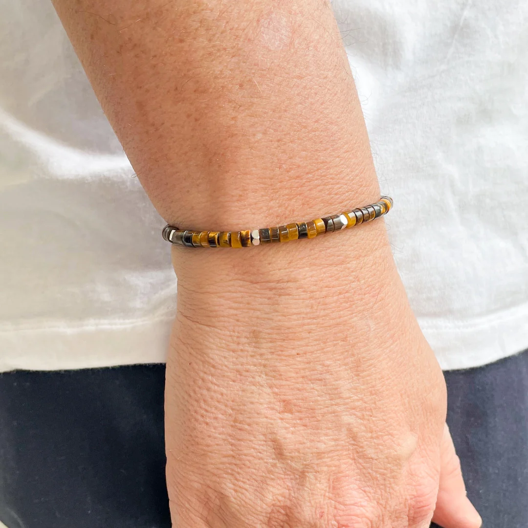 Tiger Eye Heishi Stone Bracelet - Image 2
