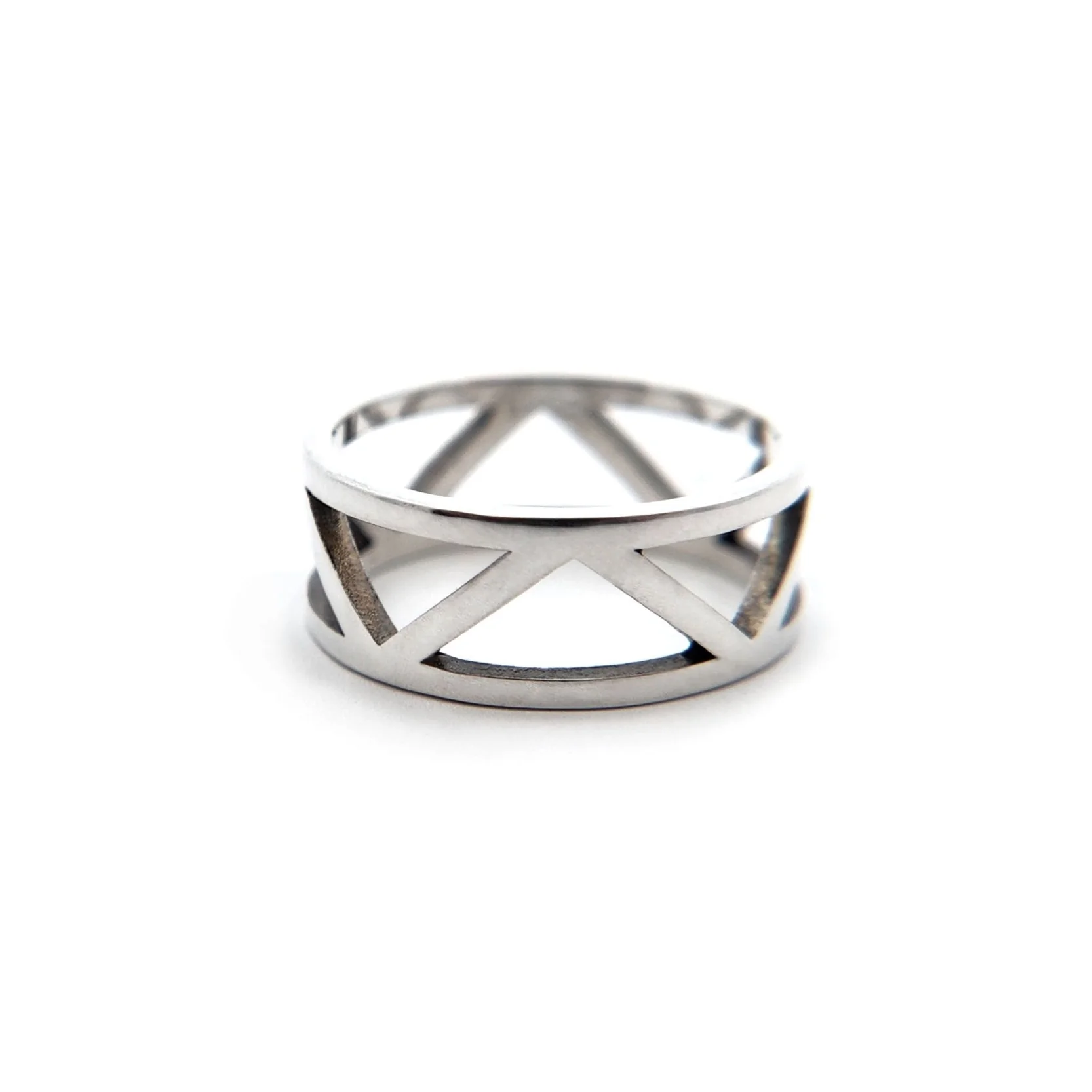 Triangle Pattern Eternity Ring - Image 4
