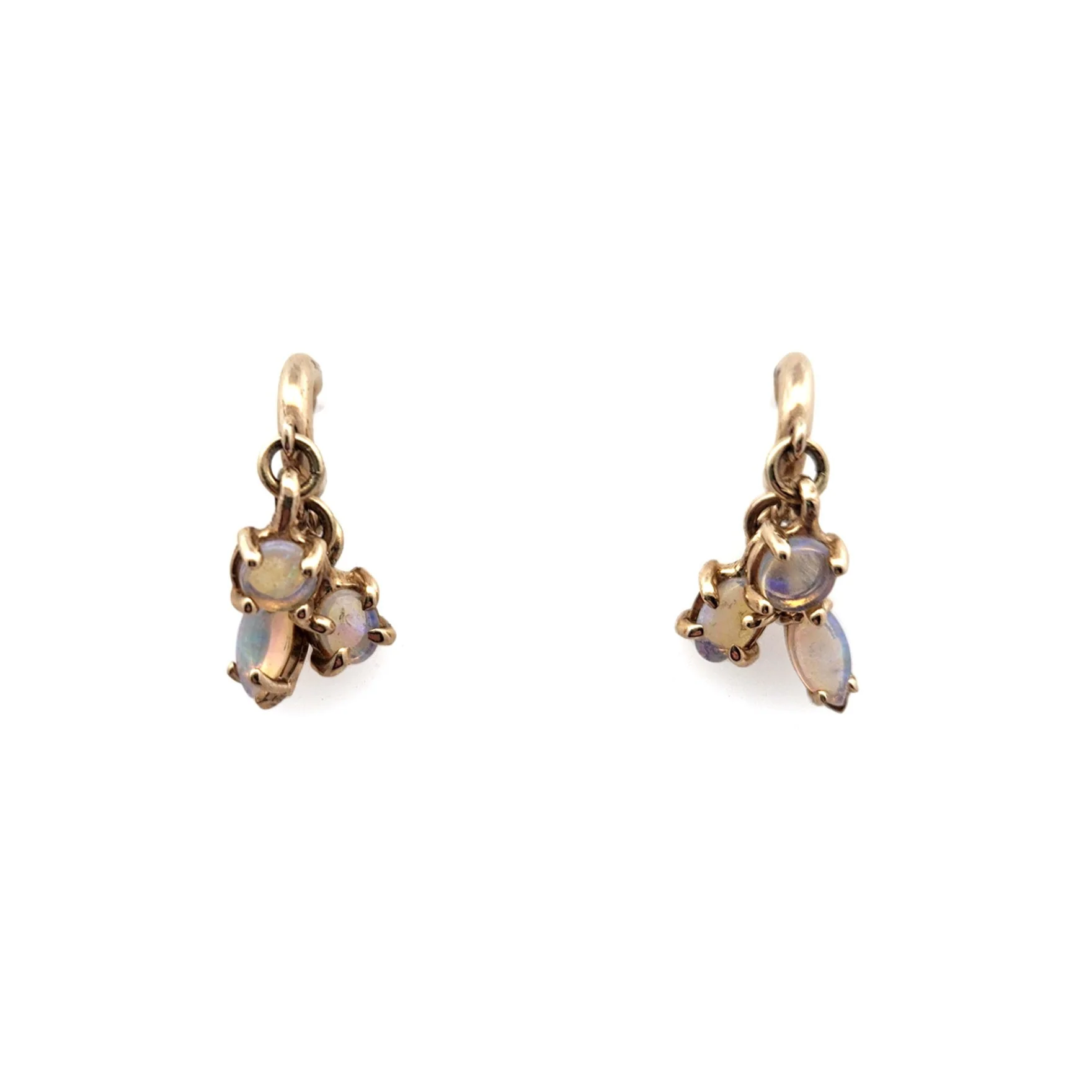 Triple Opal Cluster Earrings - Image 2