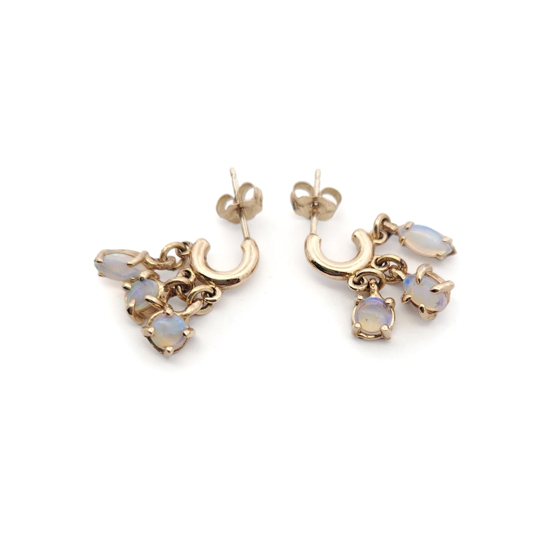 Triple Opal Cluster Earrings - Image 3