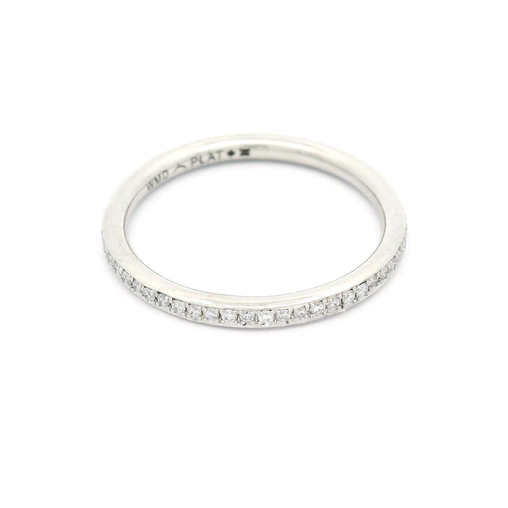 Platinum Bead-Set Eternity Band with 55 Diamonds - 0.27cts Total - Image 2