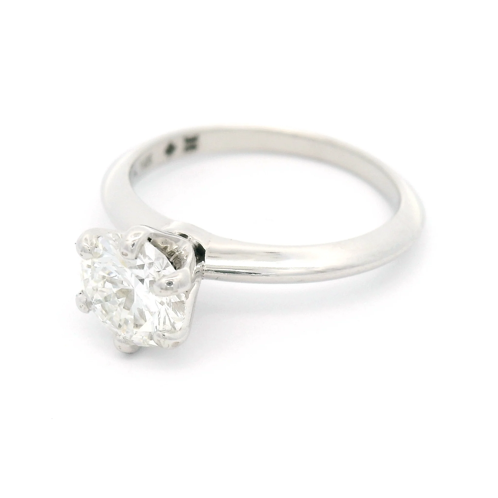 Platinum Six-Claw Solitaire with 1.06ct Lab-Grown Round Brilliant Cut Diamond - Image 2