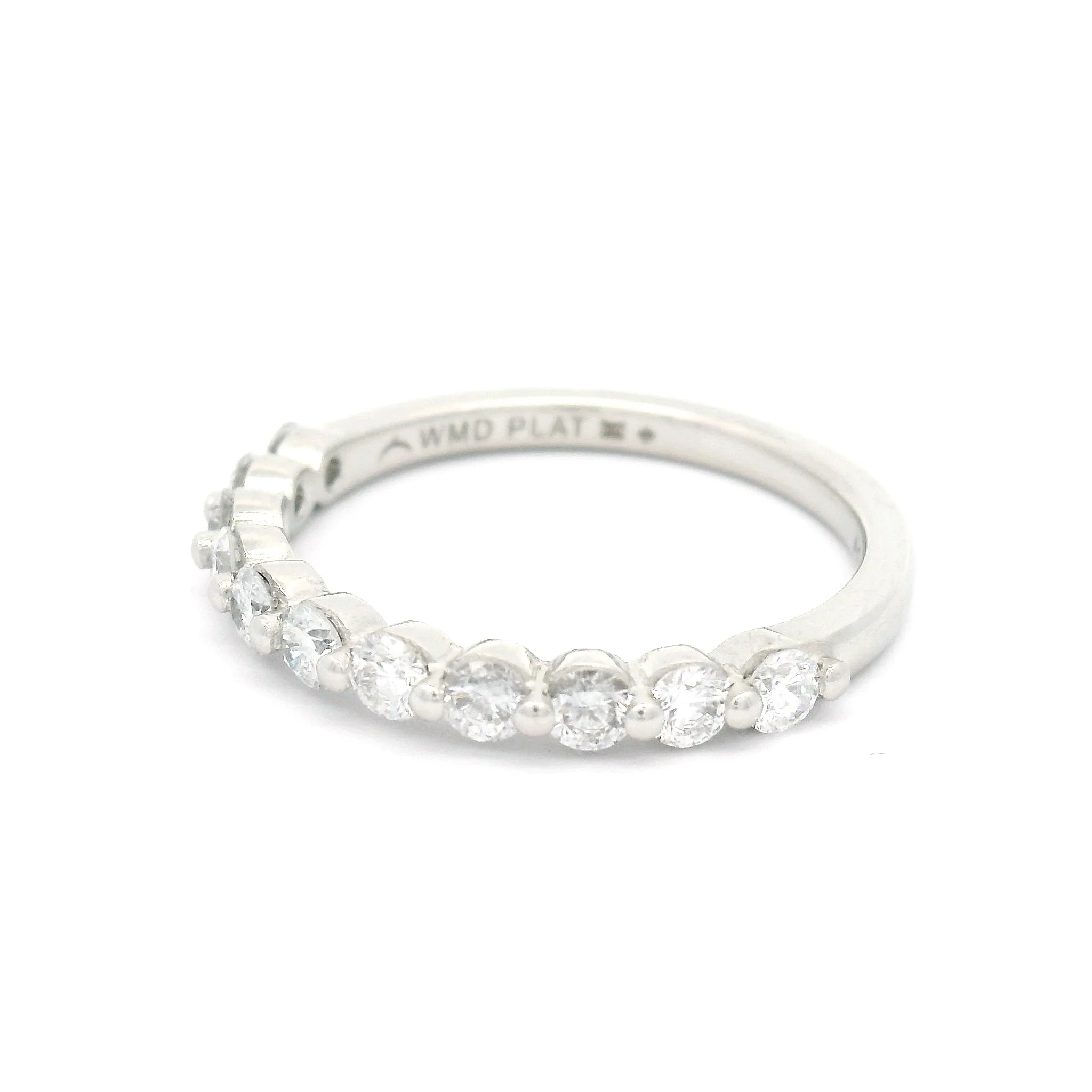 Platinum Shared-Claw Half Eternity Band with 0.59cts Lab-Grown Diamonds - Image 2