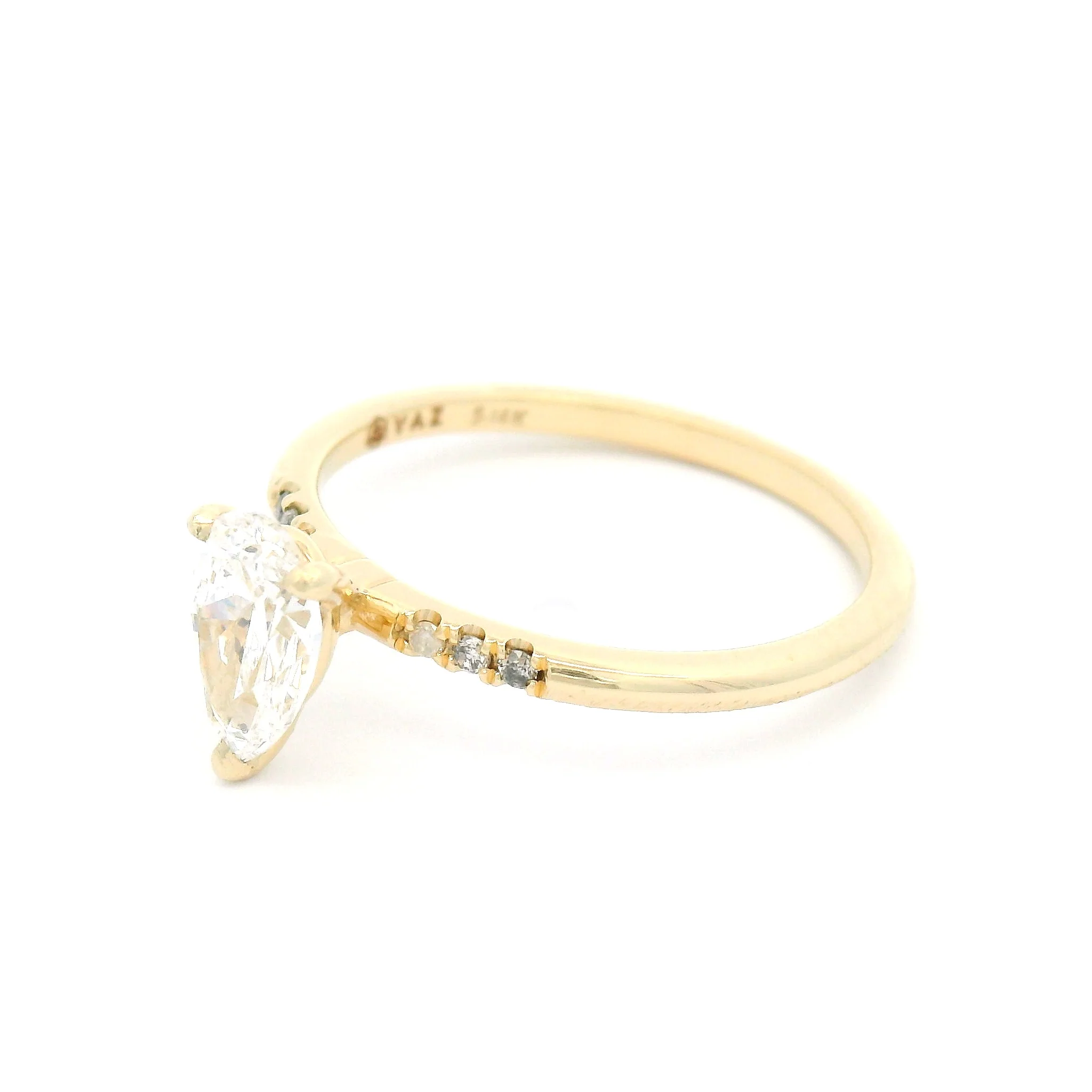 14k Yellow Engagement Ring with 0.75ct Lab-Grown Diamond and Accent Diamonds - Image 3