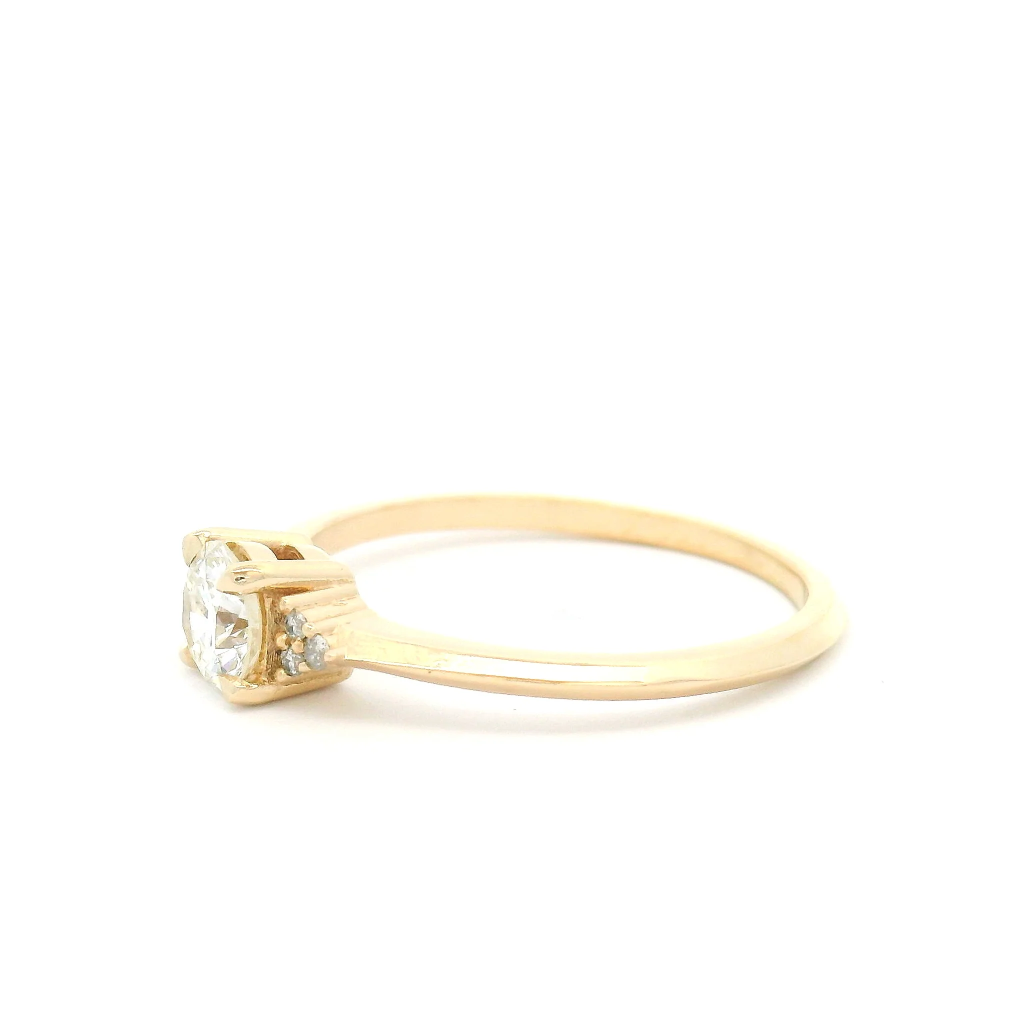 Jones - 10k Yellow Engagement Ring with 0.43ct Diamond and Accent Diamonds - Image 3
