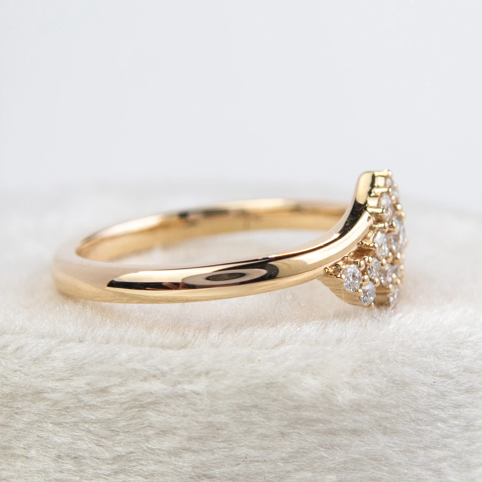 Vitoria - Diamond Cluster Point Engagement Ring - Image 3