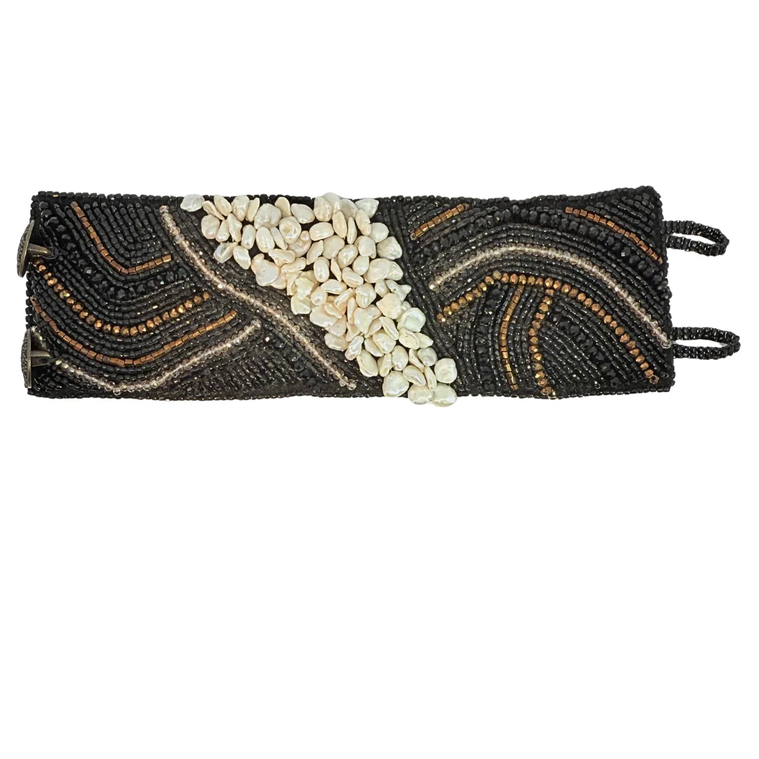 White Freshwater Pearls Beaded Bracelet - Image 2