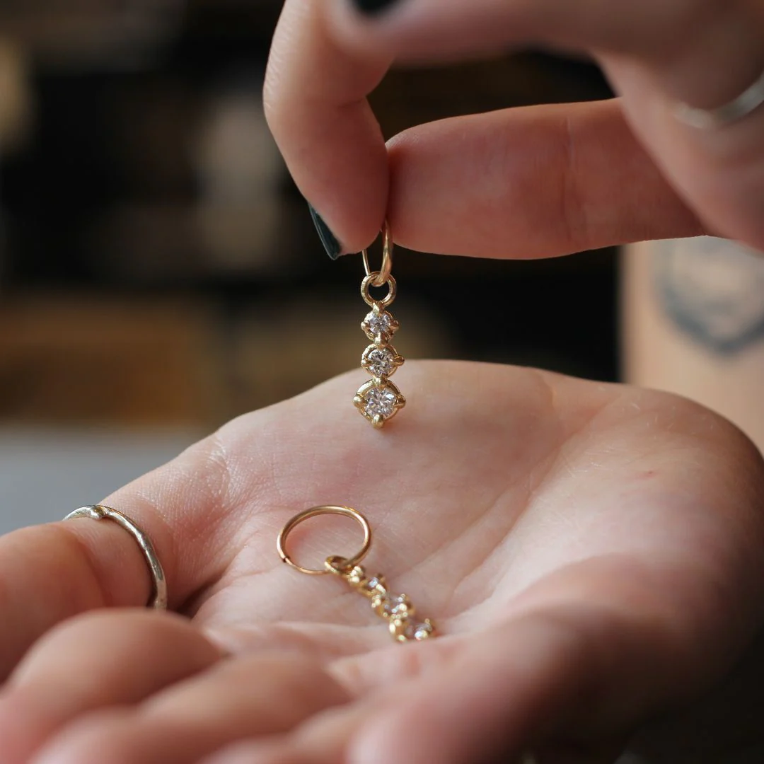 White Cubic Zirconia Earrings - Image 2