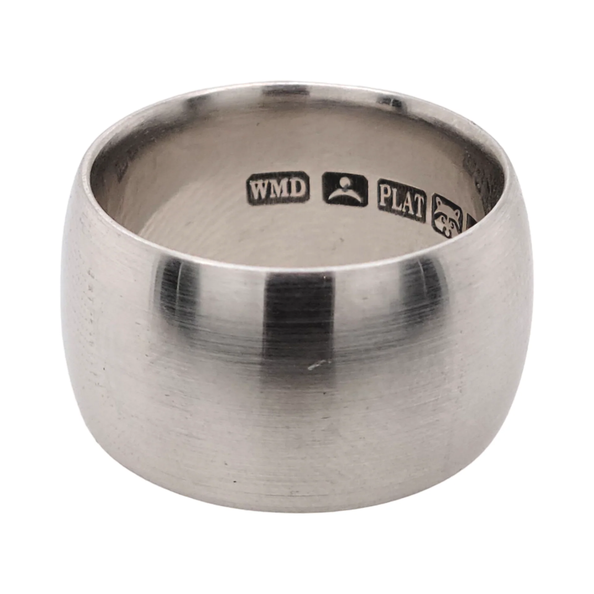 Platinum 12mm Wide Brushed Band - Image 3
