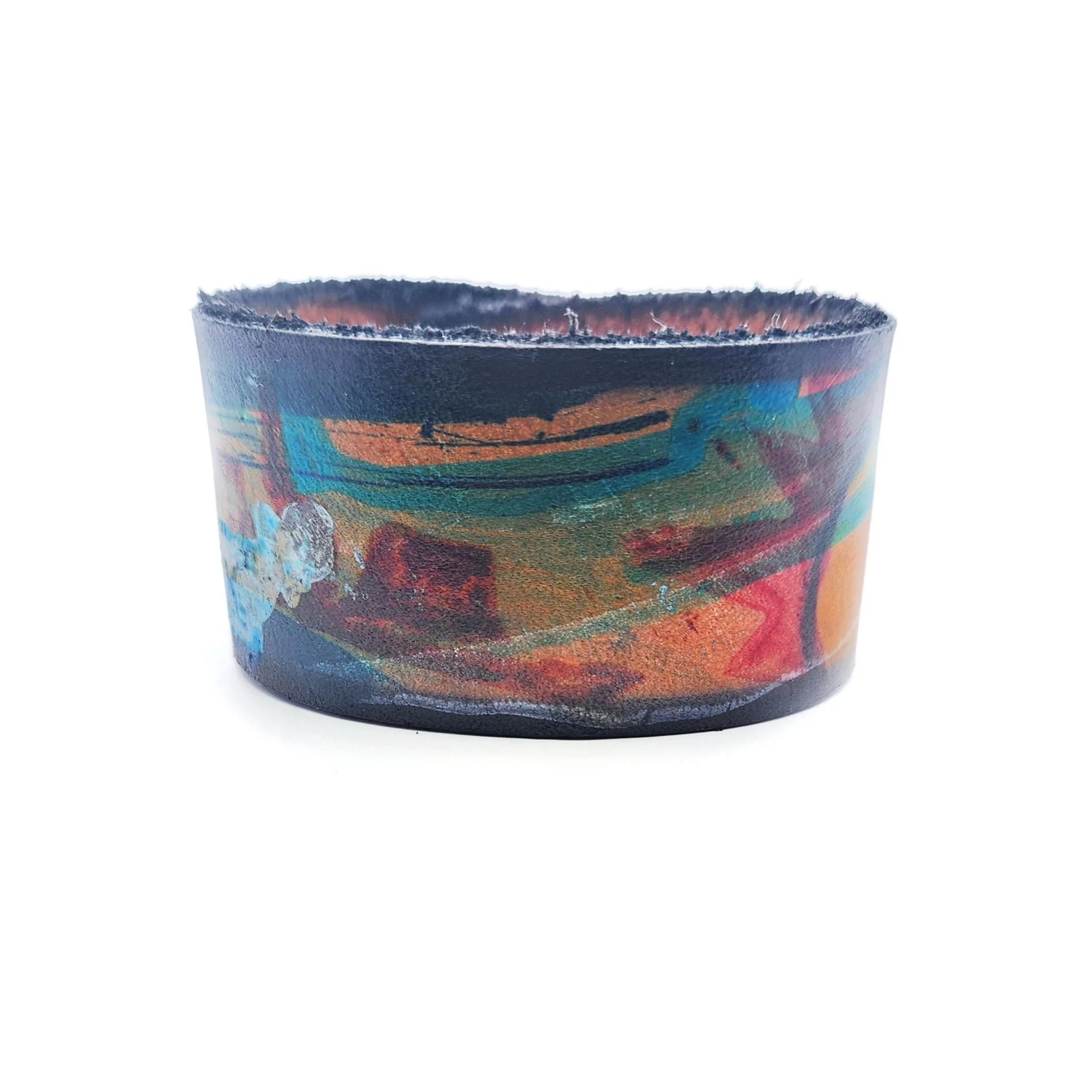 Wide Sunset Leather Bracelet - Image 2