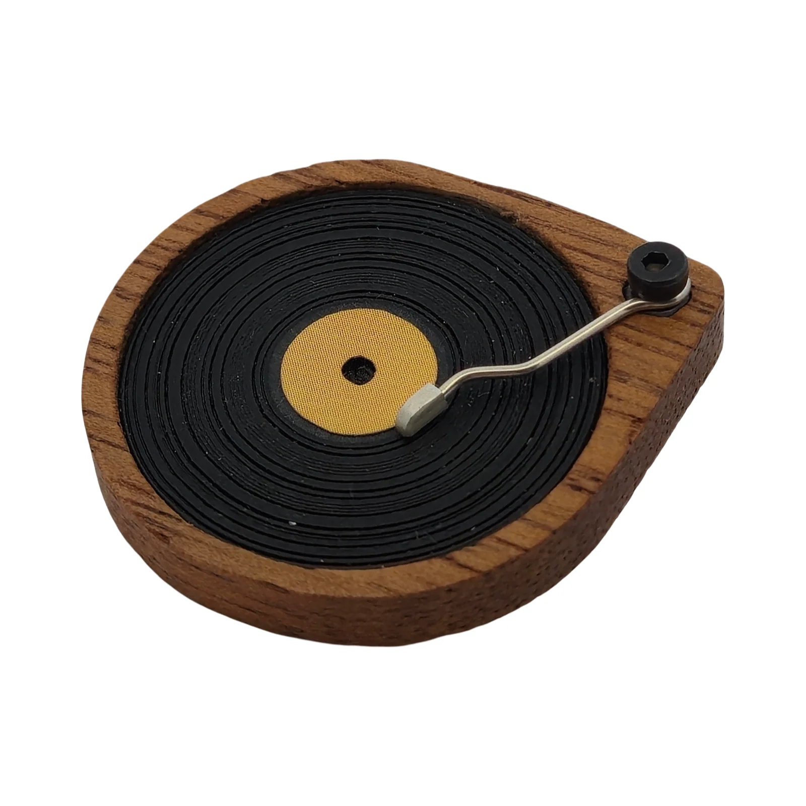 Yellow Record Player Brooch - Image 2